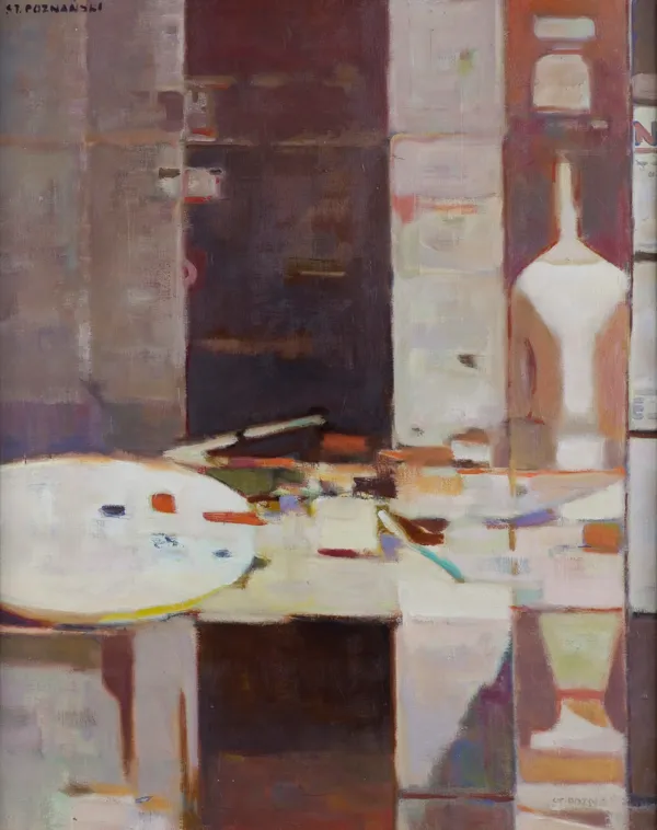 Stanisław Poznański, WNĘTRZE PRACOWNI, 1960