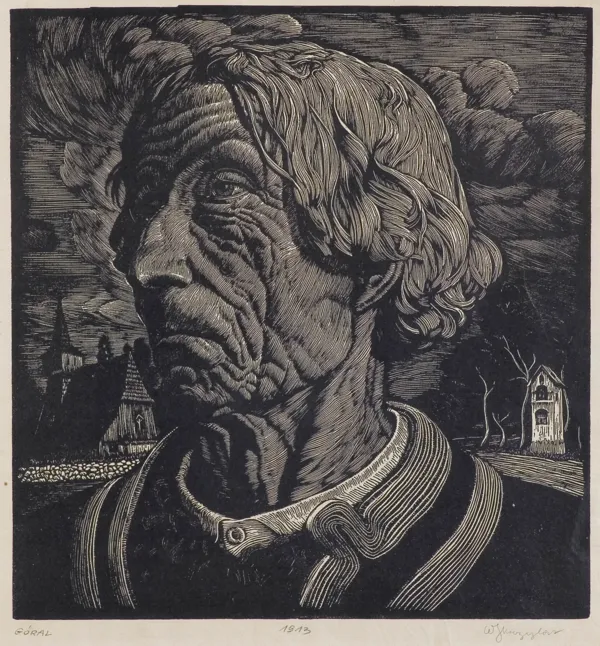 Władysław Skoczylas, GŁOWA GÓRALA, 1913