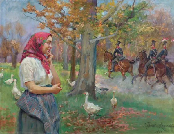 Wojciech Kossak, HEJ, HEJ UŁANI..., 1931