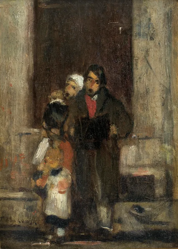 Tadeusz Makowski, RODZINA BRETOŃSKA (ULICZNI ŚPIEWACY)