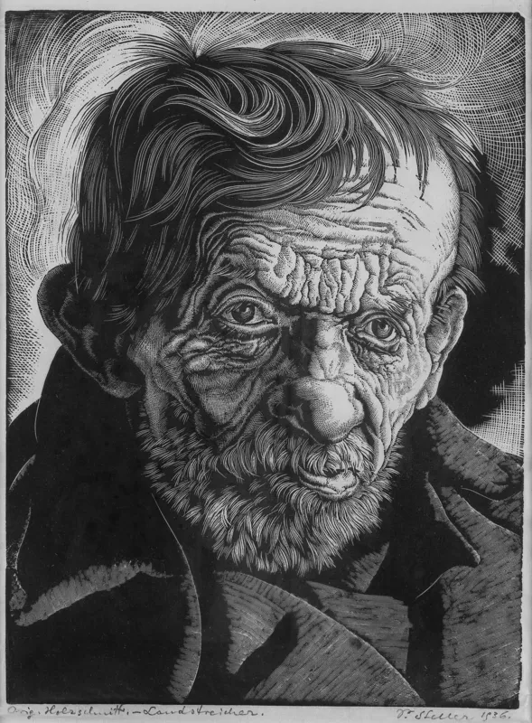 Paweł  Steller, WŁÓCZĘGA, Z TEKI „TYPY POLSKIE”, 1936