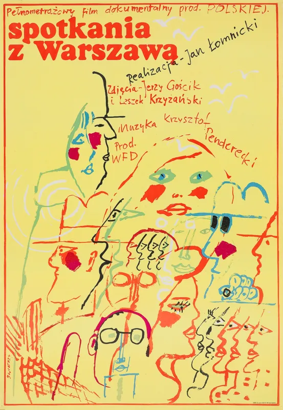 Waldemar Świerzy, PLAKAT DO FILMU "SPOTKANIA Z WARSZAWĄ", 1966