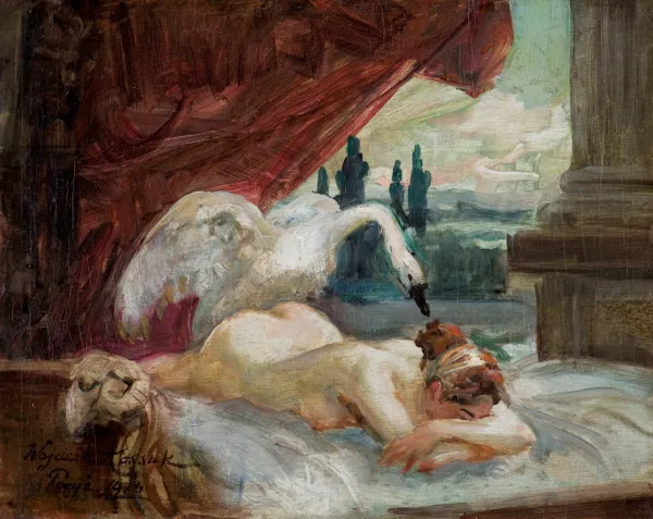 Wojciech Kossak, LEDA Z ŁABĘDZIEM, 1924