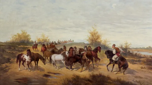 Ludwik Gędłek, KOZACY PĘDZĄCY KONIE