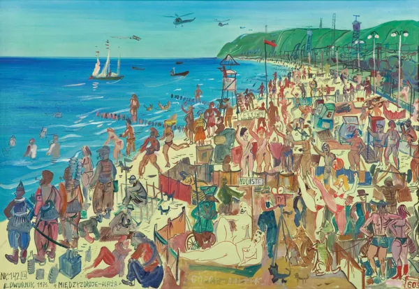 Edward Dwurnik, MIĘDZYZDROJE – PLAŻA, 1979