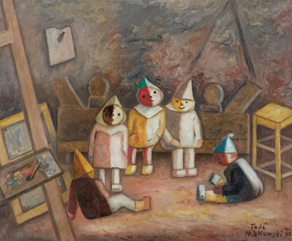 Tadeusz Makowski, MODELIKI W PRACOWNI, 1930