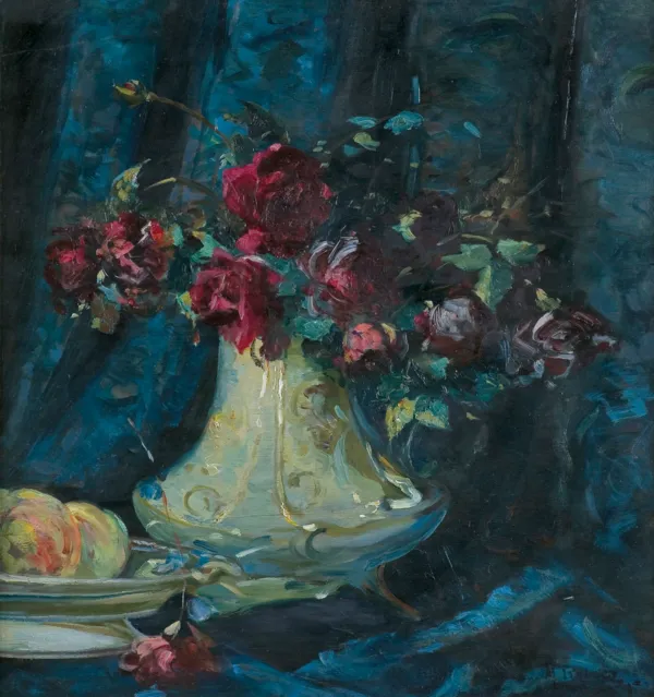 Maurycy Trębacz, MARTWA NATURA Z BUKIETEM RÓŻ, po 1909