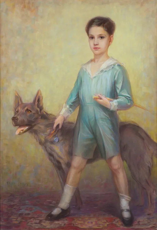 Tadeusz Styka, PORTRET CHŁOPCA Z PSEM