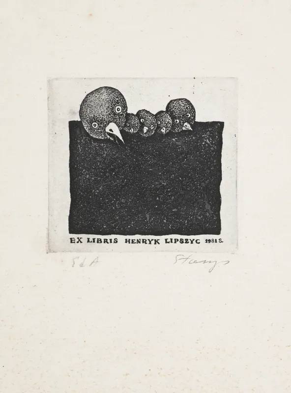 Stasys Eidrigevičius, Ekslibris Henryk Lipszyc, 1981