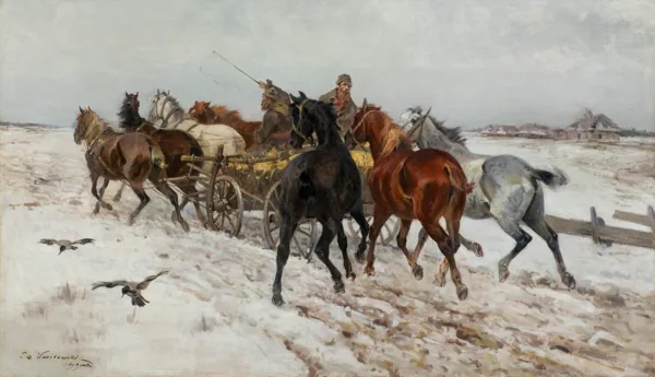 Czesław (I. Zygmuntowicz) Wasilewski, W DRODZE NA TARG, 1919