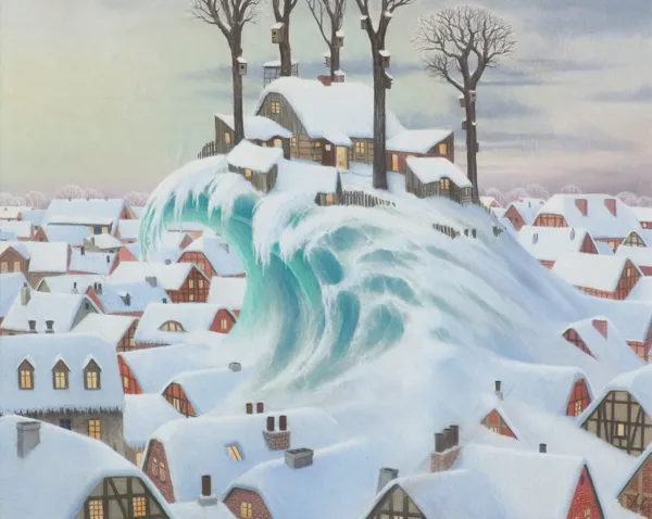 Jacek Yerka, ZIMOWA FALA, 2002