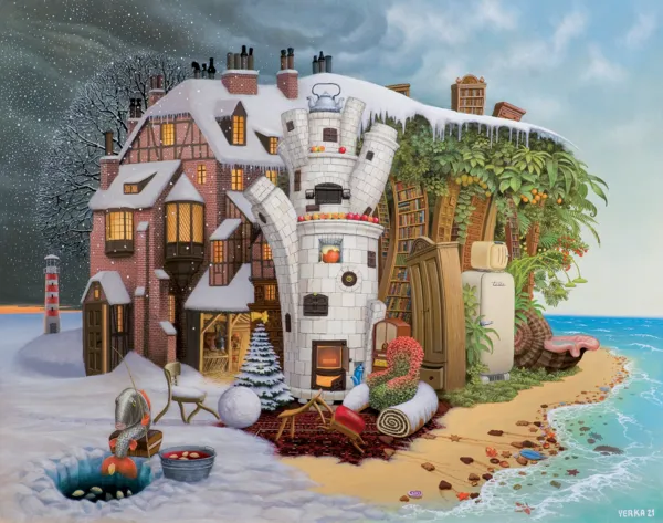 Jacek Yerka, WIGILIJNA MADERA, 2021