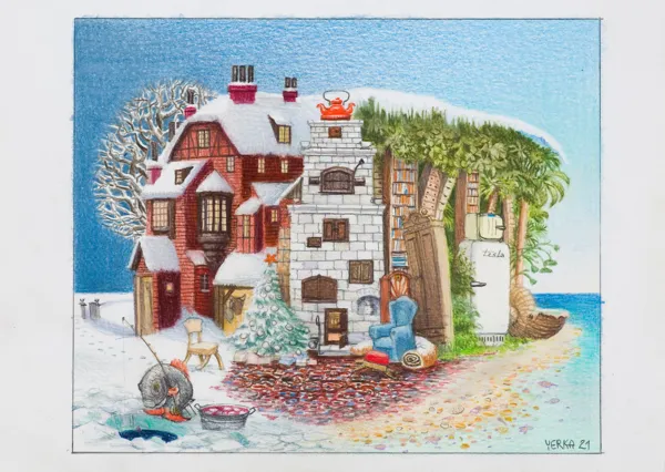 Jacek Yerka, WIGILIJNA MADERA, 2021