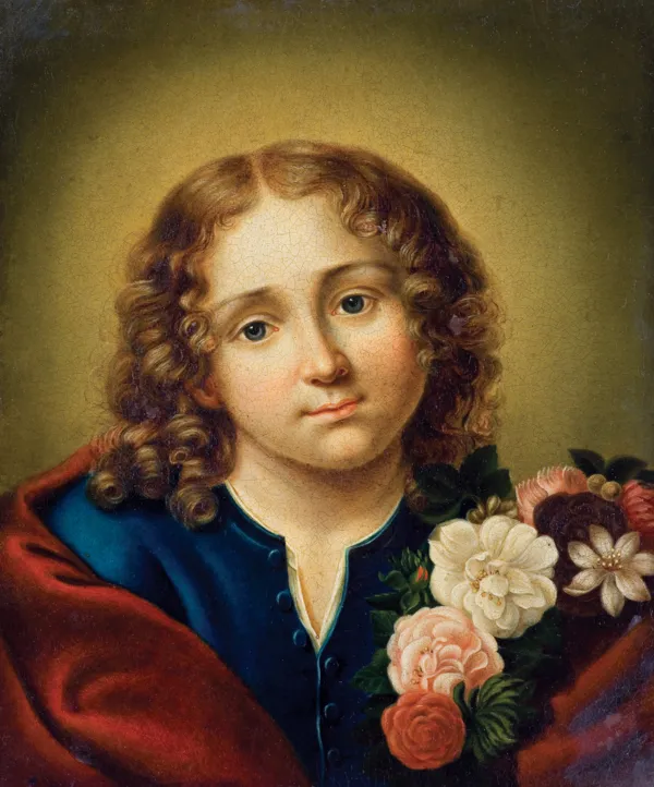 C. Gläy (wg CARLO DOLCI), JEZUS Z WIEŃCEM KWIATÓW, 1852