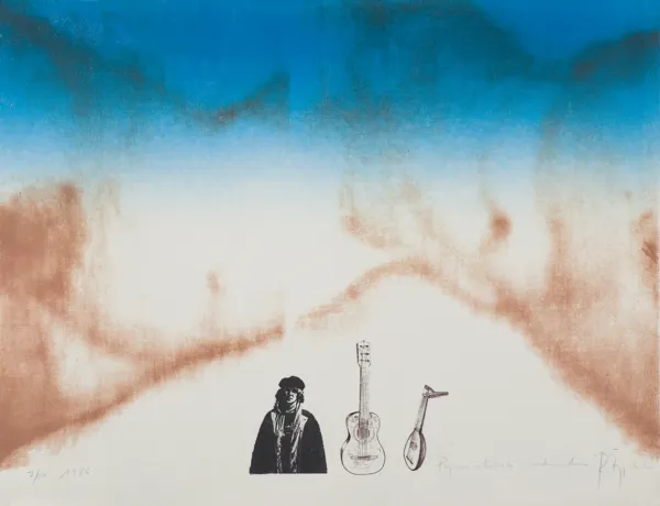 Roman  Żygulski, PEJZAŻ Z KOBIETĄ I INSTRUMENTAMI, 1986