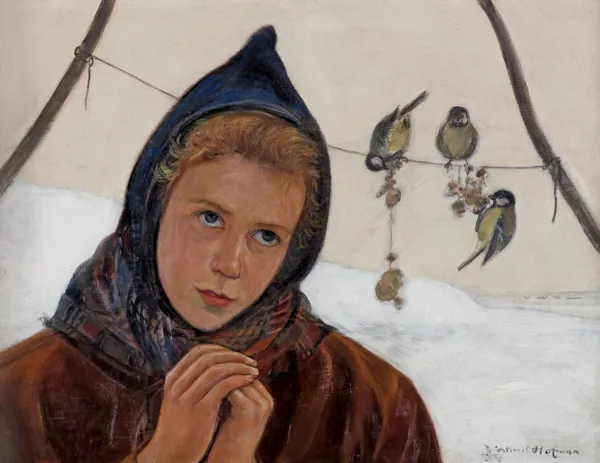 Vlastimil Hofman, DZIEWCZYNA Z SIKORKAMI, 1947