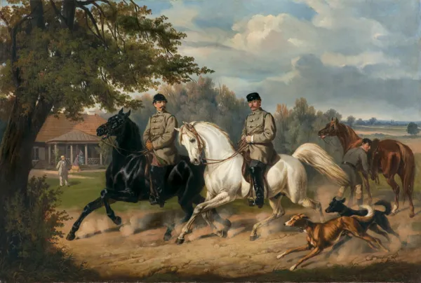 Juliusz Kossak, PORTRET WŁADYSŁAWA I JÓZEFA RAWICZÓW, ok.1862