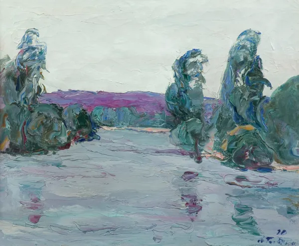 Włodzimierz Terlikowski, PEJZAŻ Z RZEKĄ, 1920