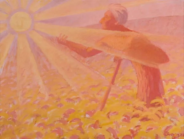 Franciszek Frączek, AUTOPORTRET ZE SŁOŃCEM, 1975