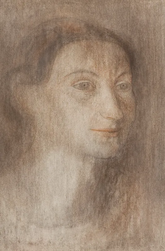 Tadeusz Kulisiewicz, GŁOWA KOBIETY, Z SERII RYSUNKÓW ZE SZLEMBARKU