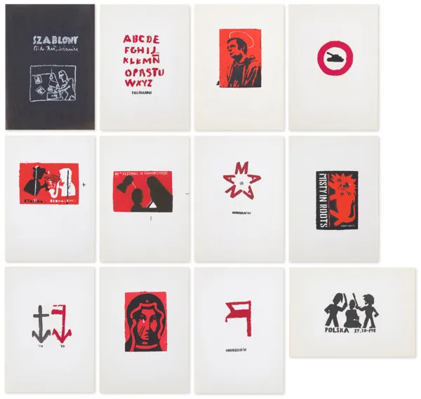 Piotr Młodożeniec, Szablony (teka 11 rycin), 1980-1985