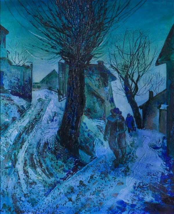 Leszek  Nowosielski, ZIMĄ W MIASTECZKU, 1998