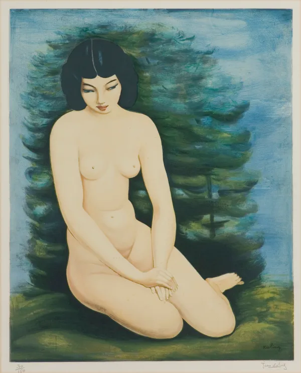 Mojżesz Kisling, AKT DZIEWCZYNY SIEDZĄCEJ NA TRAWIE