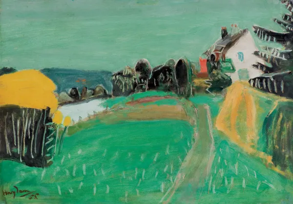 Henryk Hayden, PEJZAŻ Z DOMEM, 1955