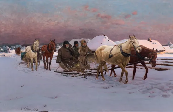 Michał Gorstkin Wywiórski, PRZEZ GŁĘBOKIE ŚNIEGI