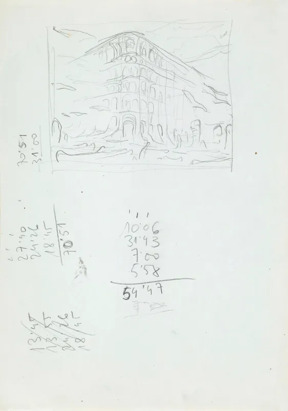 Zdzisław Beksiński, Szkic do obrazu, ok. 1982