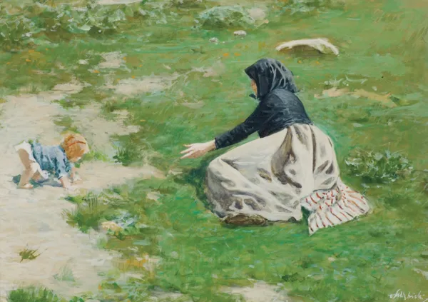 Stanisław Dębicki, NIANIA Z DZIECKIEM NA ŁĄCE