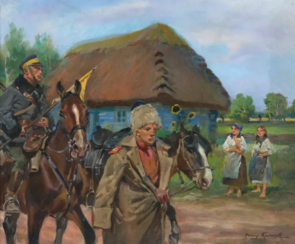 Jerzy Kossak, PROWADZENIE JEŃCA