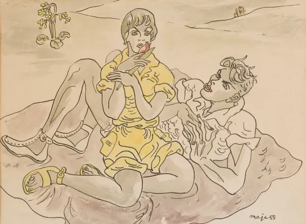 Maja (Maria) Berezowska, Dwoje na pustyni, 1955