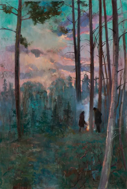 Henryk Szczygliński, MYŚLIWI PRZY OGNISKU