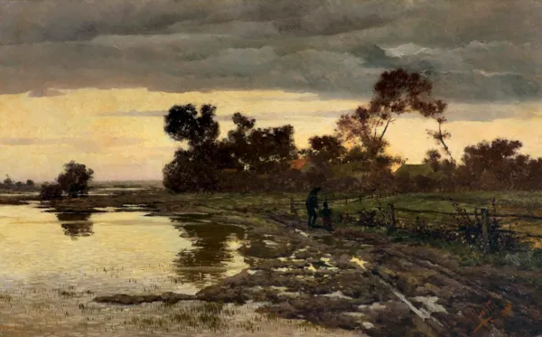 Wilhelm Richter-Rheinsberg, PEJZAŻ WIECZORNY, 1893