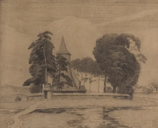 Władysław Skoczylas, KOŚCIÓŁ W DĘBNIE, 1916