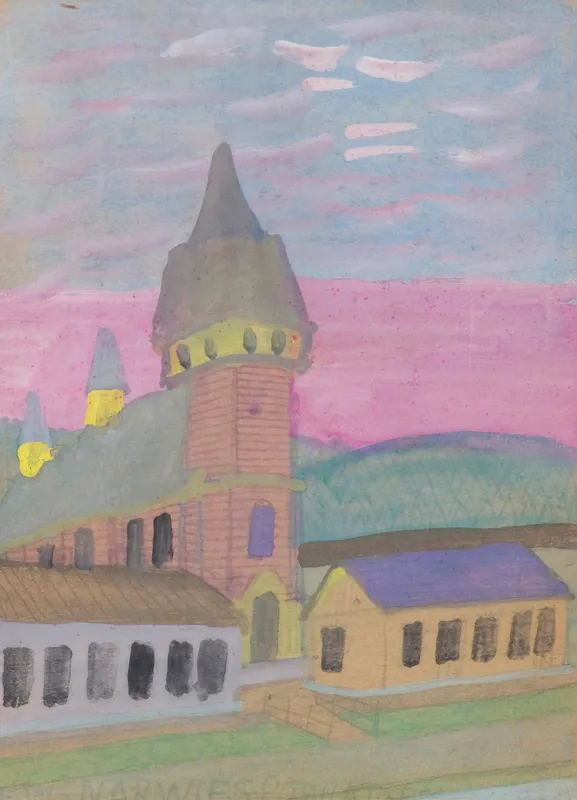 Nikifor Krynicki, WIDOK MIEJSKI, koniec lat 50. XX w.