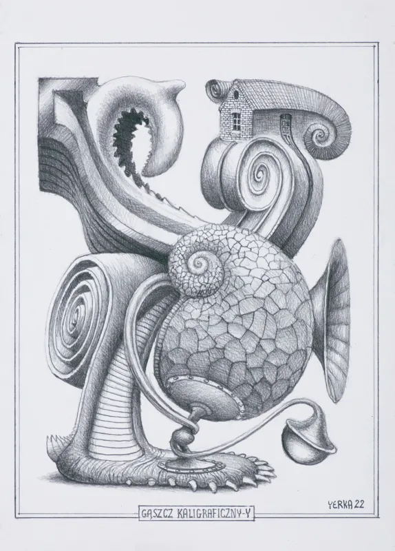 Jacek Yerka, GĄSZCZ KALIGRAFICZNY – Y, 2022