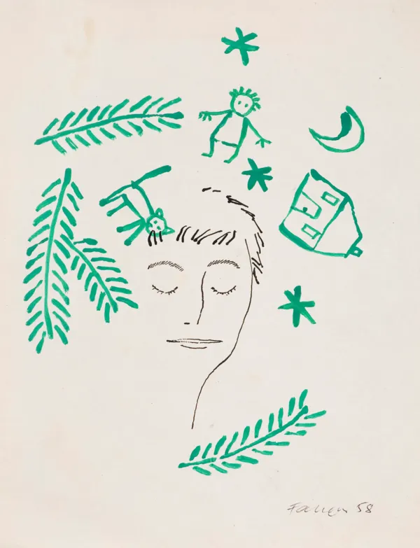 Wojciech Fangor, ŻYCZENIA ŚWIĄTECZNE, 1958