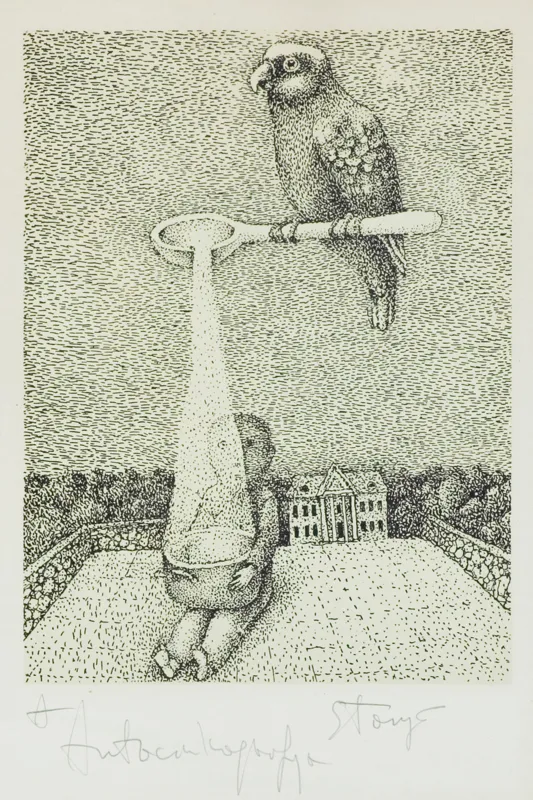 Stasys Eidrigevičius, ZA ZAMKNIĘTYMI DRZWIAMI - ILUSTRACJA, 1978