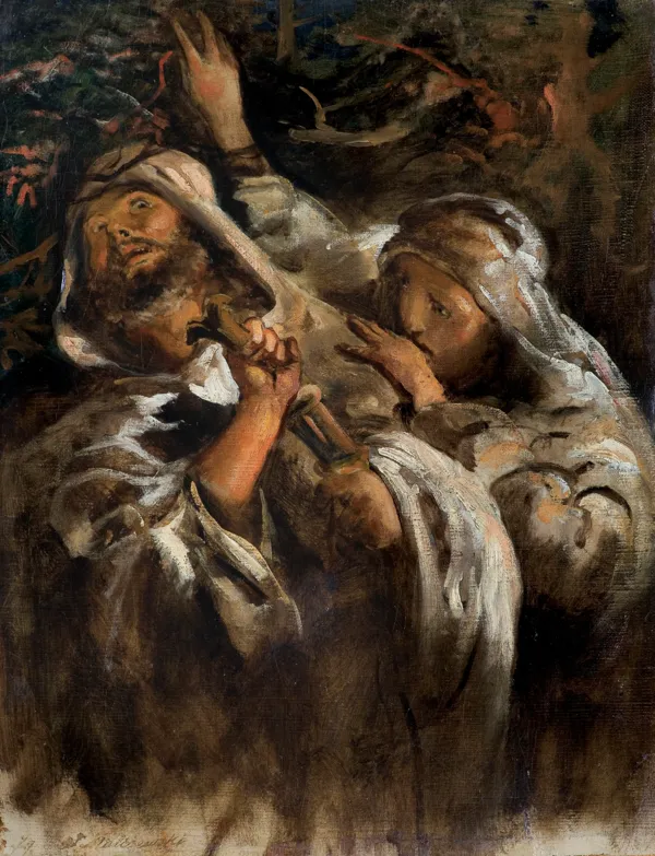 Jacek Malczewski, STUDIUM DO OBRAZU "POCAŁUNEK JUDASZA", 1879