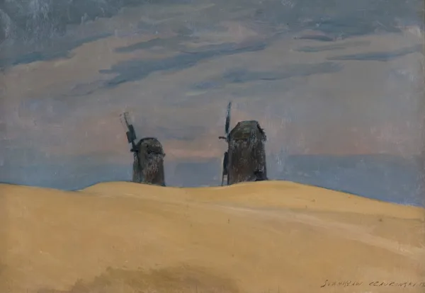 Stanisław Czajkowski, PEJZAŻ Z WIATRAKAMI, 1930