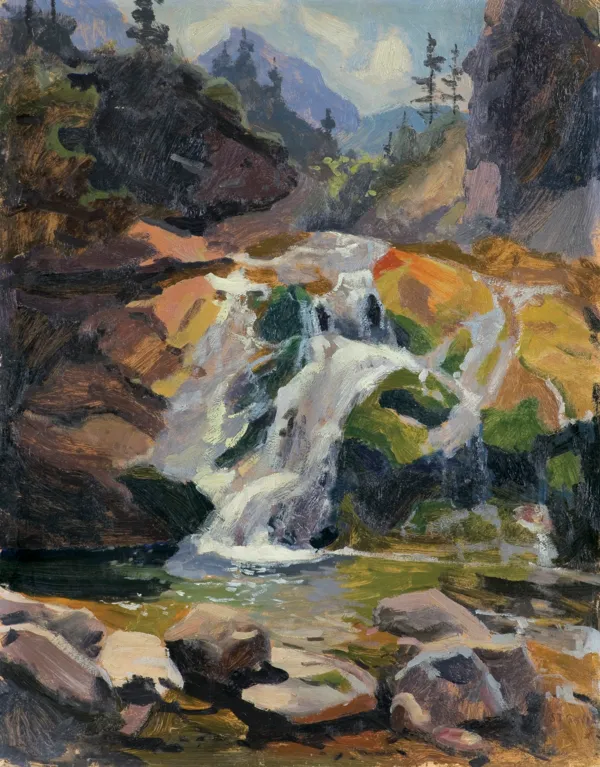 Stanisław Gałek, WODOSPAD W DOLINIE STRĄŻYSKIEJ, 1934
