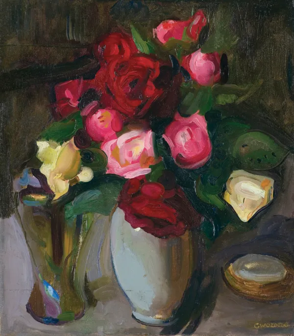 Gustaw Gwozdecki, MARTWA NATURA Z RÓŻAMI