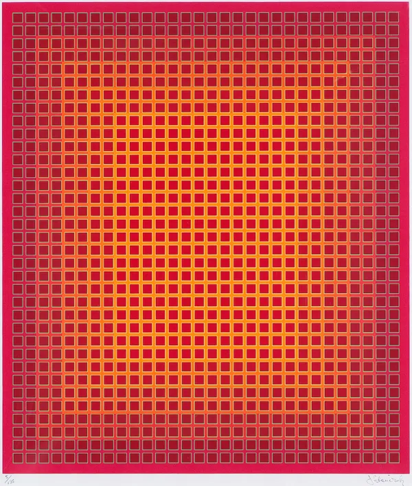 Julian Stańczak, Z CYKLU „SEQUENTIAL CHROMA”, 1980