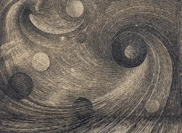 Juliusz Majerski, PLANETOIDY II, Z CYKLU "WSZECHŚWIAT", 1956