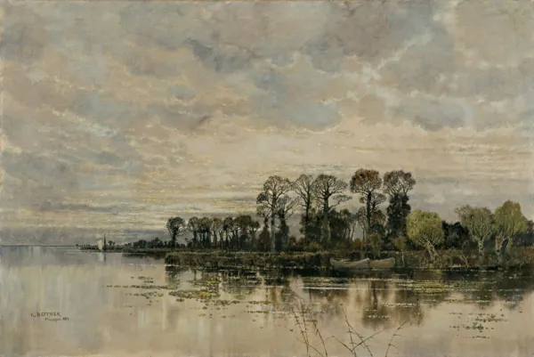 Karl Heffner, BRZEG JEZIORA, 1884