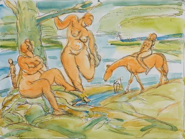 Fryderyk Antoni Hayder, IDYLLA (AKTY  W PEJZAŻU)