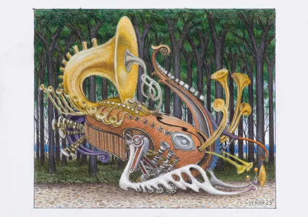 Jacek Yerka, SAMOBIEŻNY KOMPOZYTOR PROMENADOWY, 2023