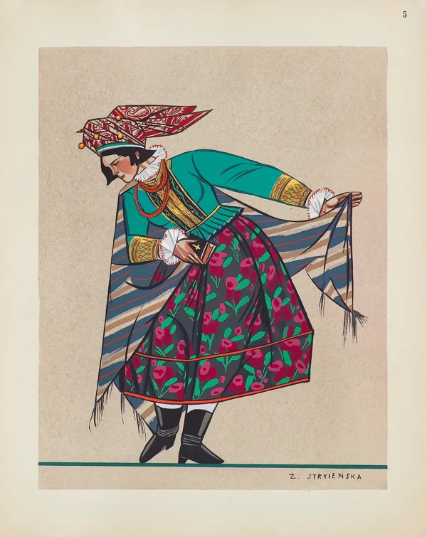 Zofia Stryjeńska, STRÓJ LUDOWY Z MAŁOPOLSKI, 1939